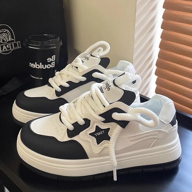 Acubi Star Platform Sneakers: Y2K Aesthetic Footwear for Trendy Outfits and Comfy Style