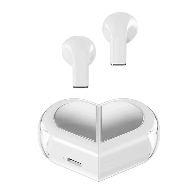 Adorable Heart-Shaped Wireless Earbuds for Y2K Aesthetic Lovers and Cute Accessories