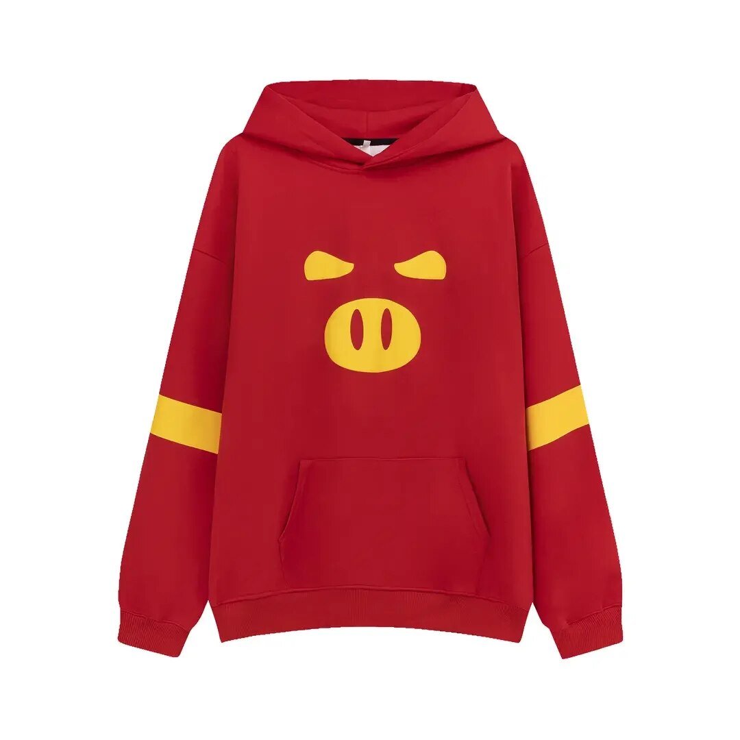 Adorable Piggy Couple Hoodie - Y2K Aesthetic Comfy Top for Cute Outfits and Cozy Vibes