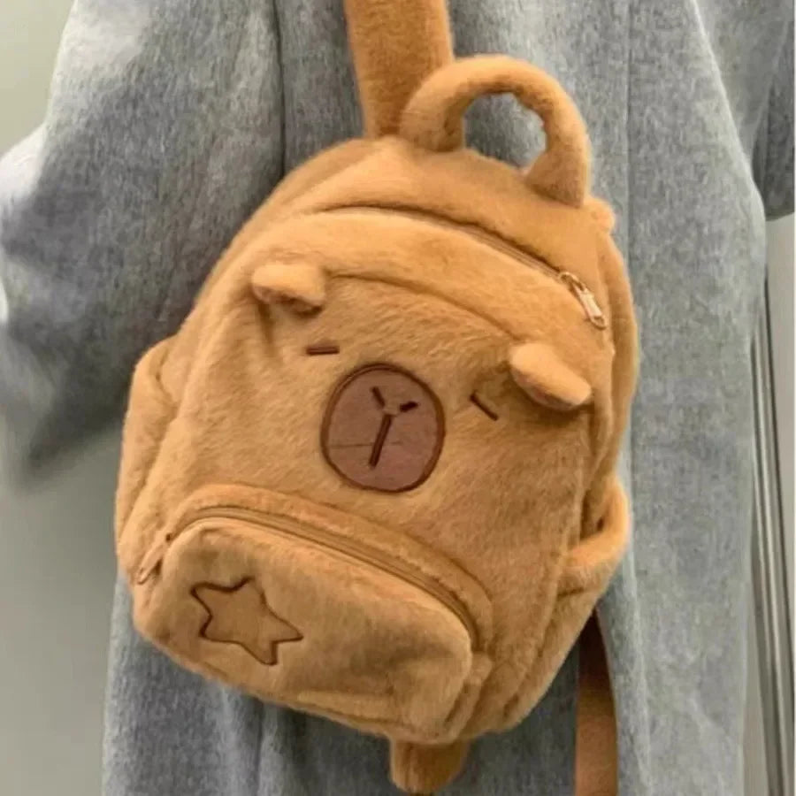 Adorable Plush Capybara Bag - Perfect for Y2K Aesthetic and Coquette Style Outfits