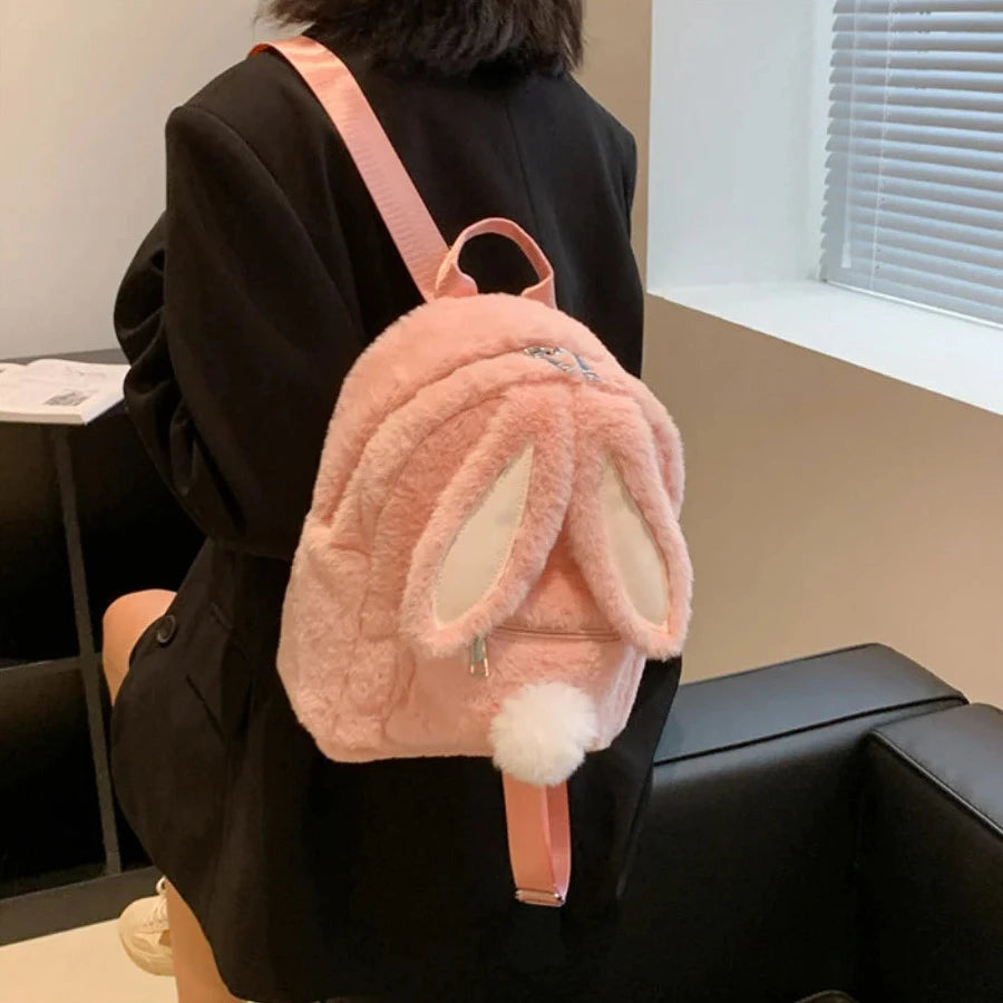 Adorable Y2K Plush Bunny Backpack - Perfect for Coquette Aesthetic and Cute Outfits