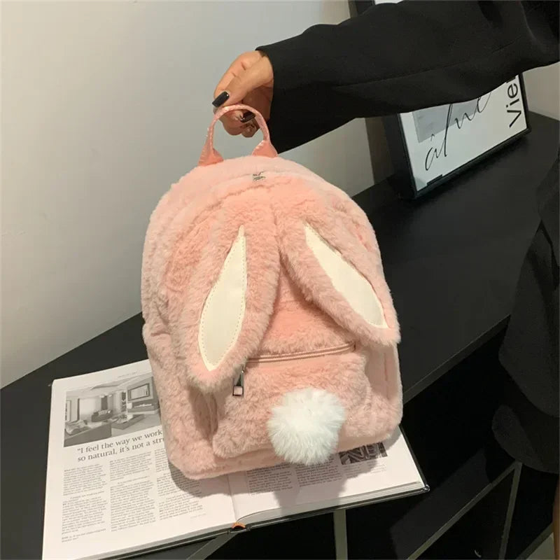 Adorable Y2K Plush Bunny Backpack - Perfect for Coquette Aesthetic and Cute Outfits