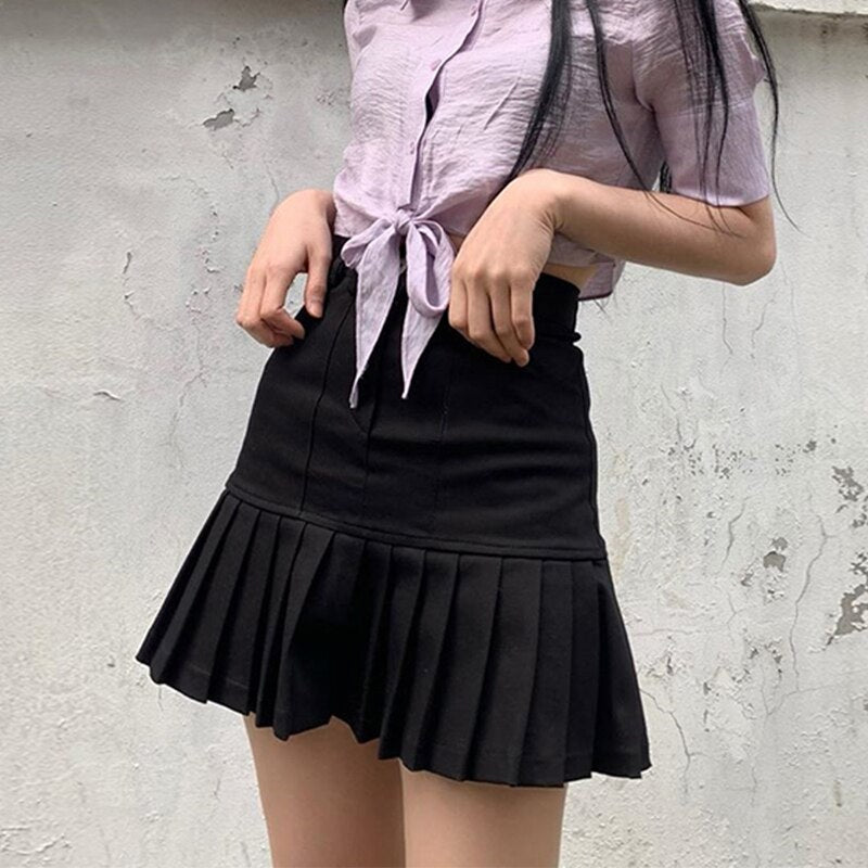 Aesthetic Y2K Pleated Cargo Skirt for Trendy Coquette and Grunge Outfits