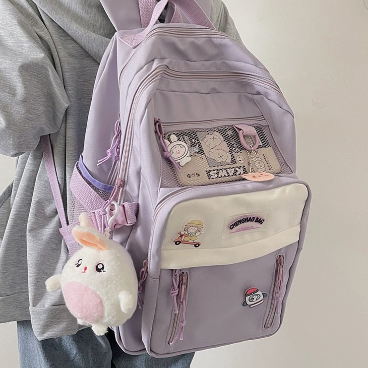 Aesthetic Y2K School Backpack with Cute Designs for Coquette and Grunge Styles