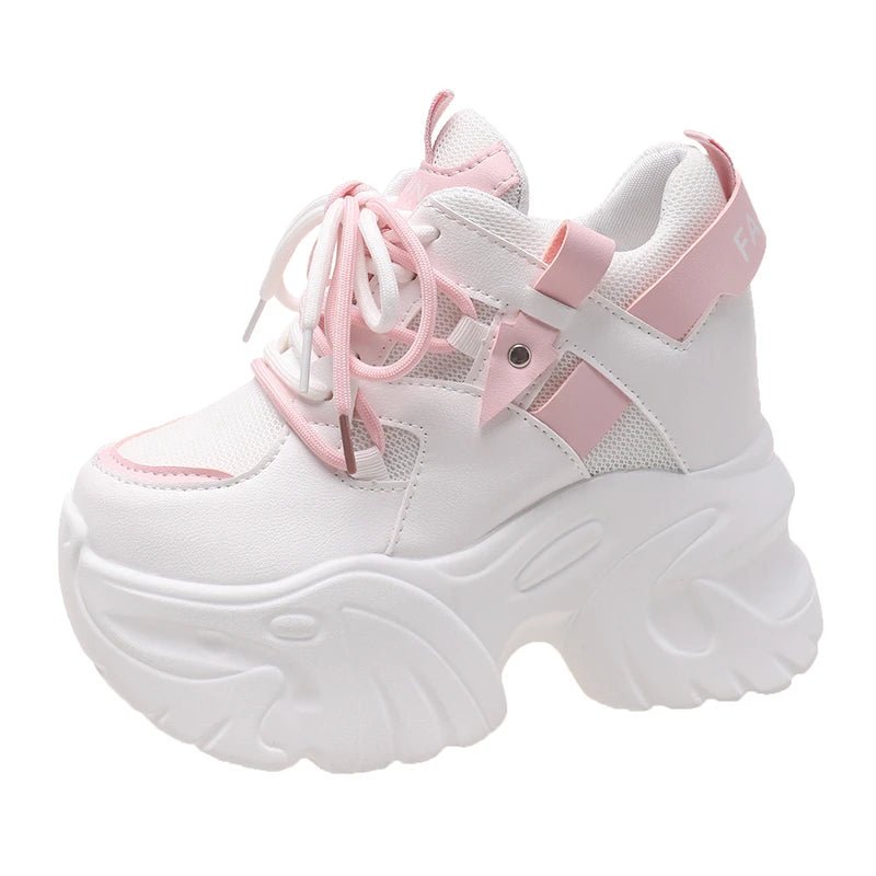 Bubblegum Y2K Chunky Platform Sneakers for Cute Aesthetic Outfits and Comfy Style