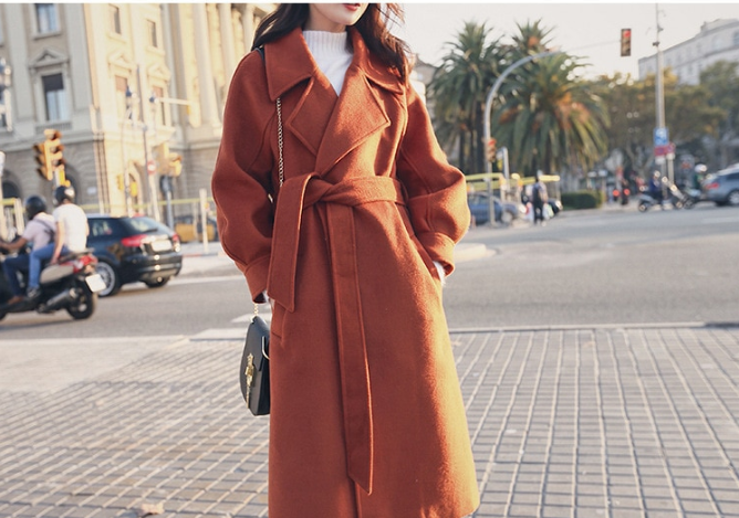 Chic Adjustable Belted Wool Coat for Y2K Fashion Lovers and Coquette Aesthetic Enthusiasts