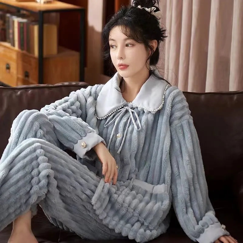 Chic Y2K Aesthetic Korean Pajamas for Cozy Nights and Stylish Lounging