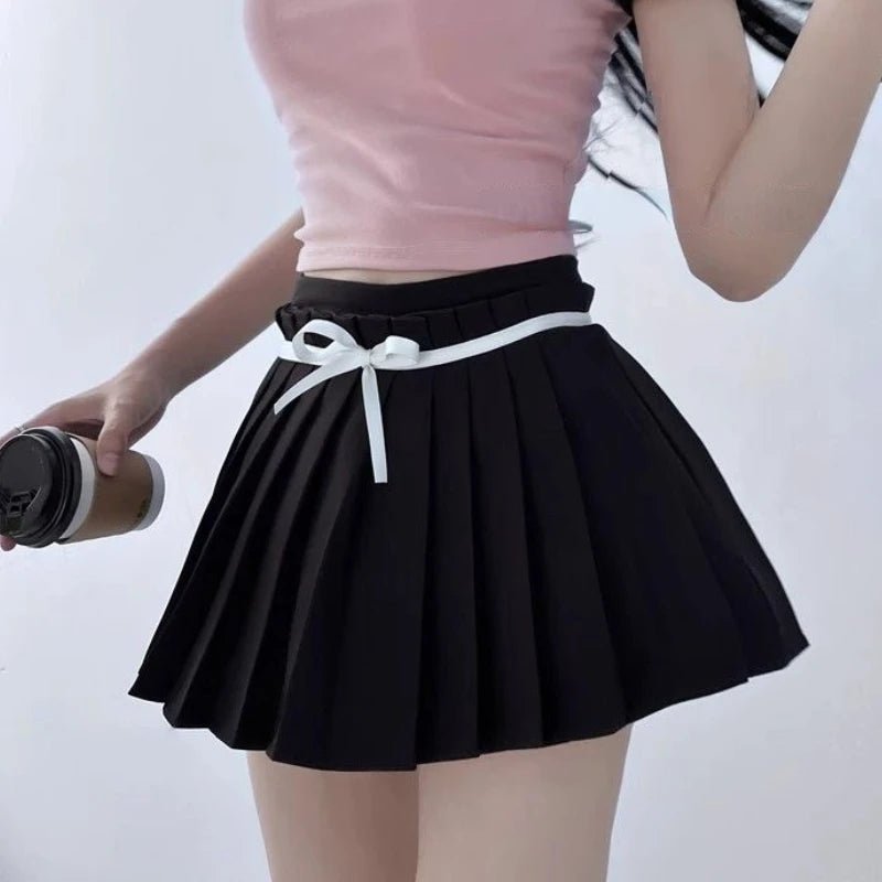 Chic Y2K Pleated Mini Skirt - Flirty Style for Coquette and Grunge Aesthetics