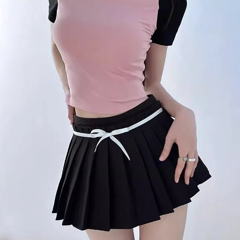 Chic Y2K Pleated Mini Skirt - Flirty Style for Coquette and Grunge Aesthetics