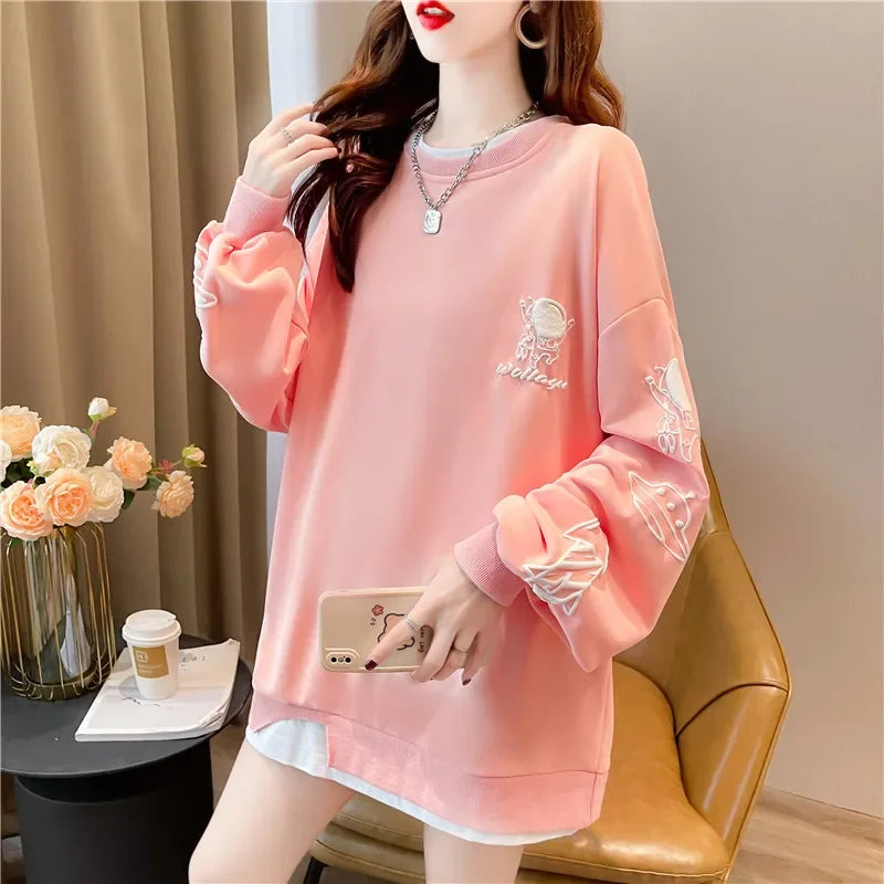 Chic Y2K Style Two-Piece Korean Pullover Set for Trendy Aesthetic Outfits