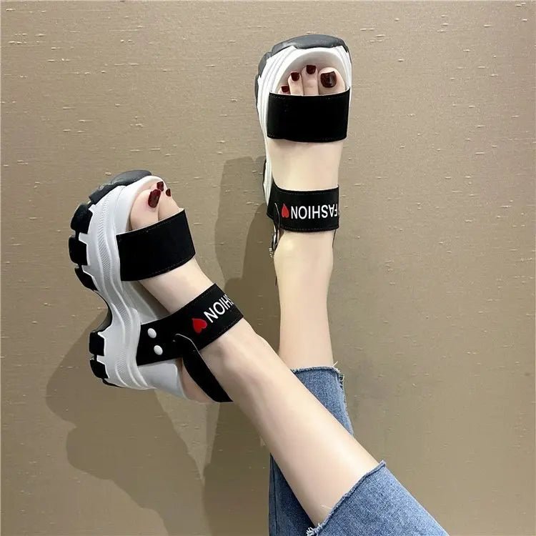 Chunky Platform Sandals for Y2K Aesthetic, Grunge Style, and Coquette Outfits