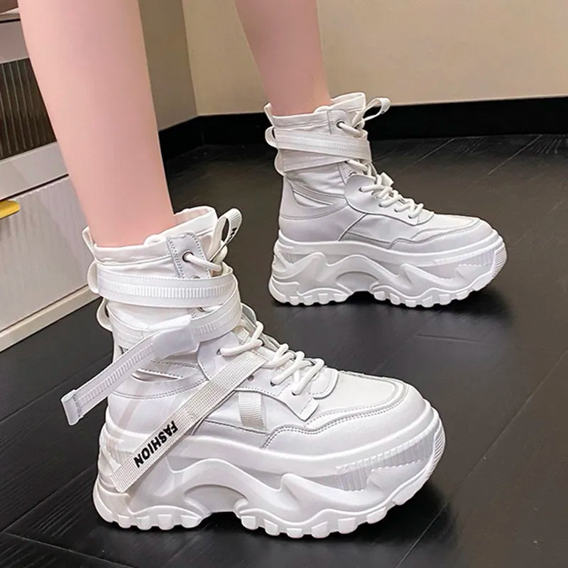 Chunky Platform Y2K Aesthetic Sneakers for Trendy Grunge and Coquette Outfits