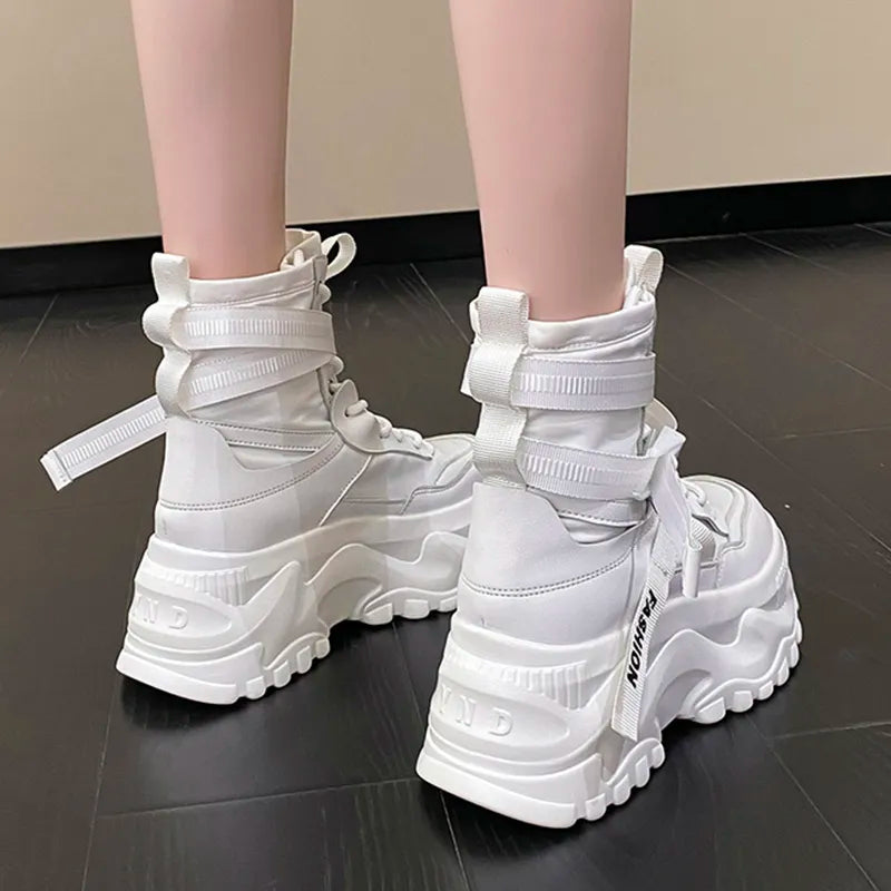 Chunky Platform Y2K Aesthetic Sneakers for Trendy Grunge and Coquette Outfits