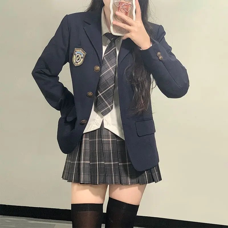 Classic Preppy School Outfit Set - Y2K Aesthetic with Cute Tops and Stylish Accessories