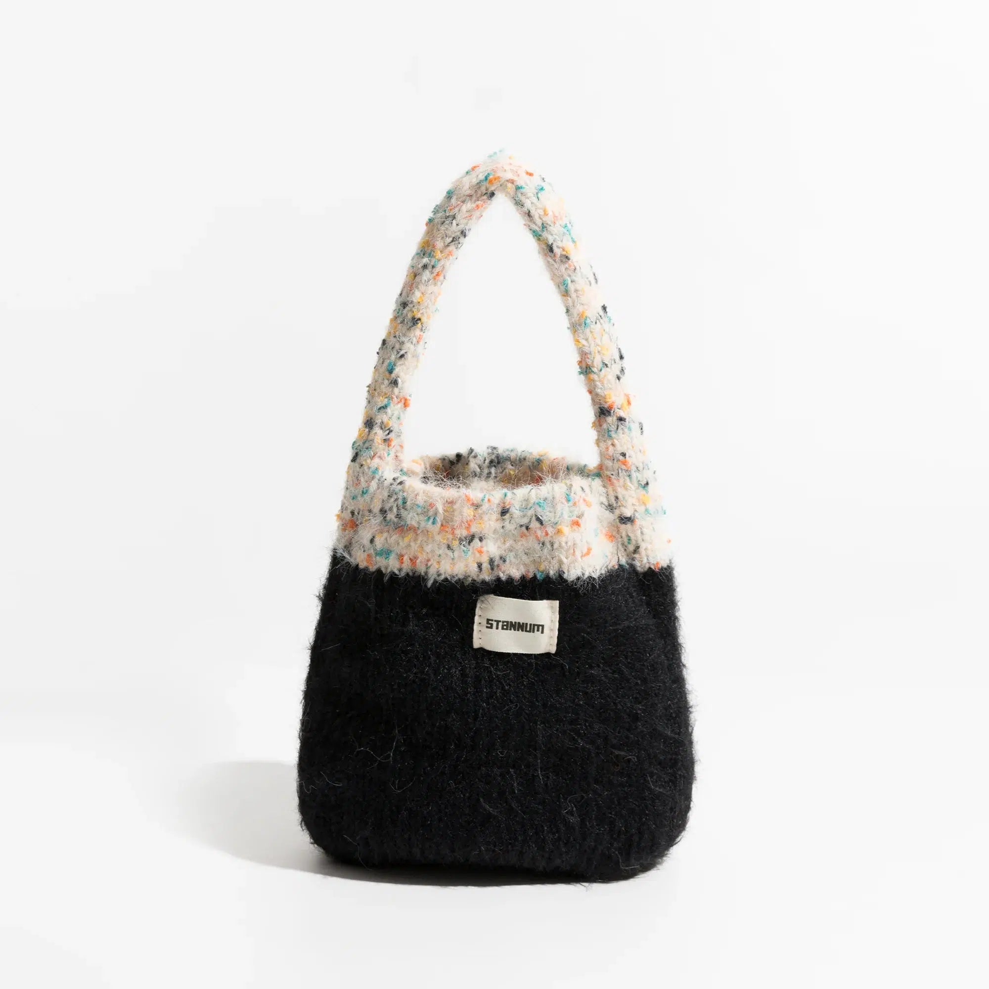 Colorful Knitted Bucket Bag - Y2K Aesthetic Accessory for Trendy Outfits