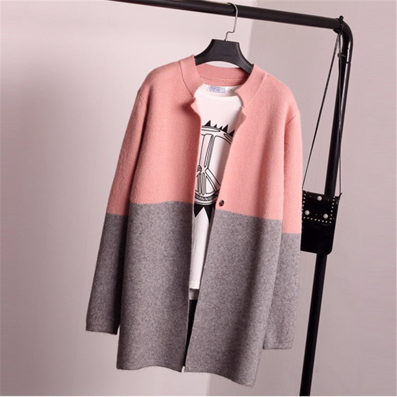 Colorful Y2K Aesthetic Cardigan Coat for Cozy Layering and Trendy Outfits