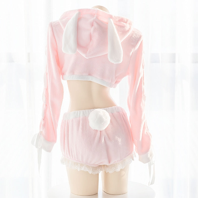 Coquette Aesthetic Cute Bunny Pajamas Set for Cozy Nights and Aesthetic Vibes