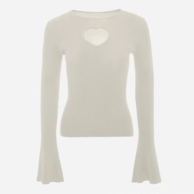 Coquette Aesthetic Ribbed Knit Top for Y2K Fashion Lovers and Cute Outfit Ideas