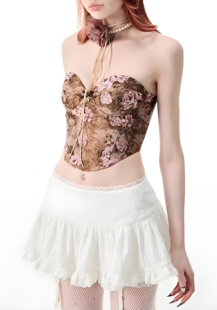 Coquette Ruffled Lace Mini Skirt - Y2K Aesthetic Cute Skirt for Stylish Outfits