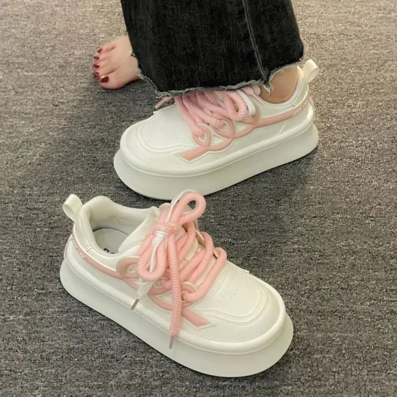 Cotton Candy Y2K Chunky Sneakers for Cute Aesthetic Outfits and Comfy Style