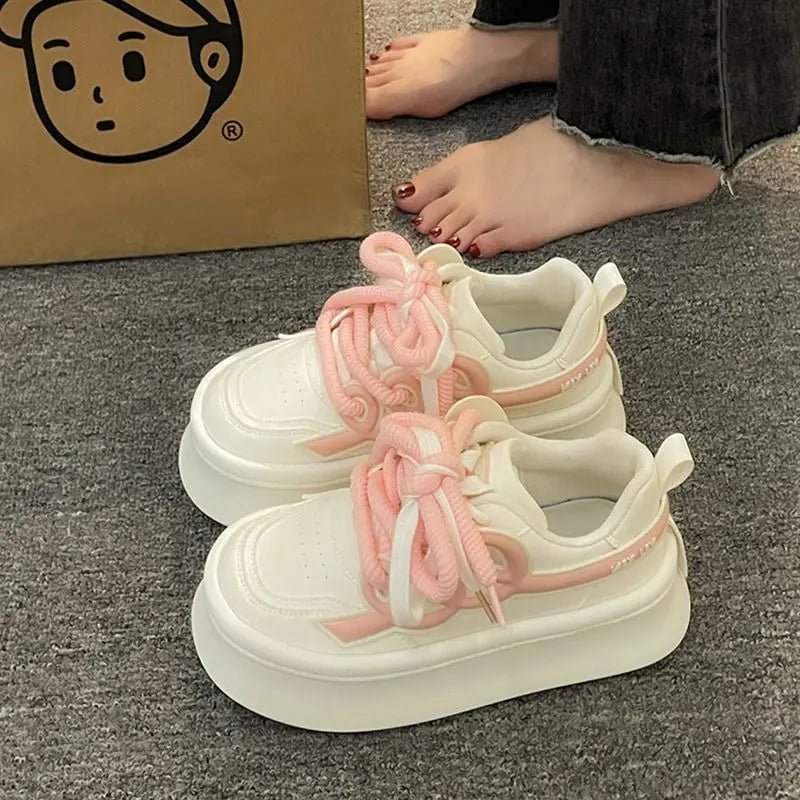 Cotton Candy Y2K Chunky Sneakers for Cute Aesthetic Outfits and Comfy Style