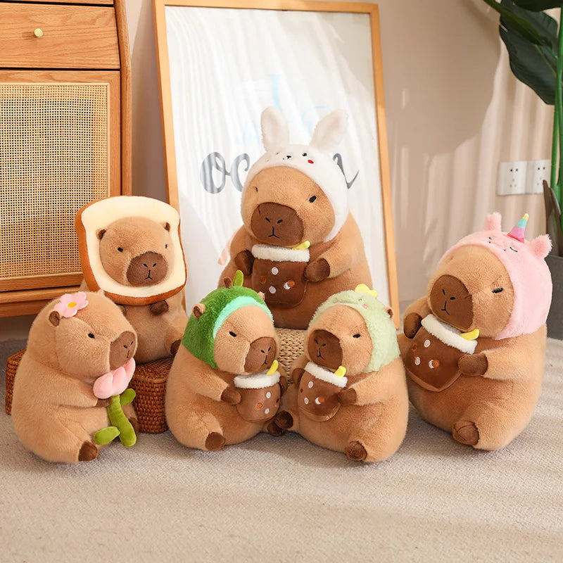 Cozy Capybara Plush Toys - Adorable Y2K Aesthetic Stuffed Animal for Cute Room Decor