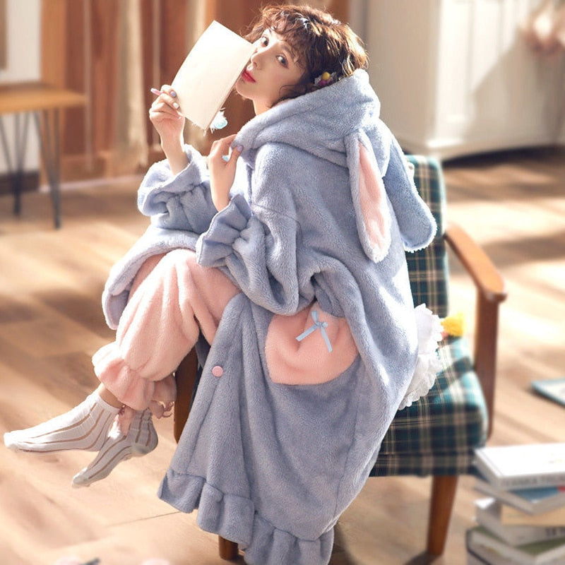 Cozy Kawaii Winter Hooded Pajamas for Ultimate Comfort and Style