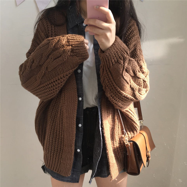 Cozy Knit Cardigan for Y2K Fashion Lovers - Perfect for Aesthetic Outfits and Layering