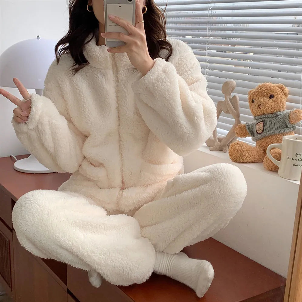 Cozy Korean Warm Pajamas for Y2K Aesthetic Sleepwear and Comfy Nights