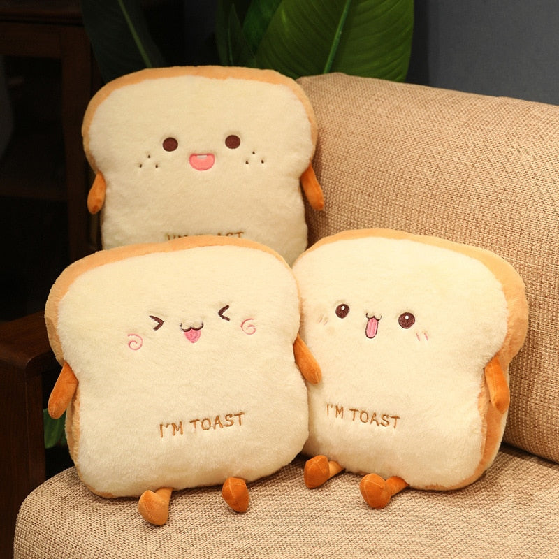 Cozy Plush Bread Pillow Toy - Cute Kawaii Aesthetic Decor for Your Room