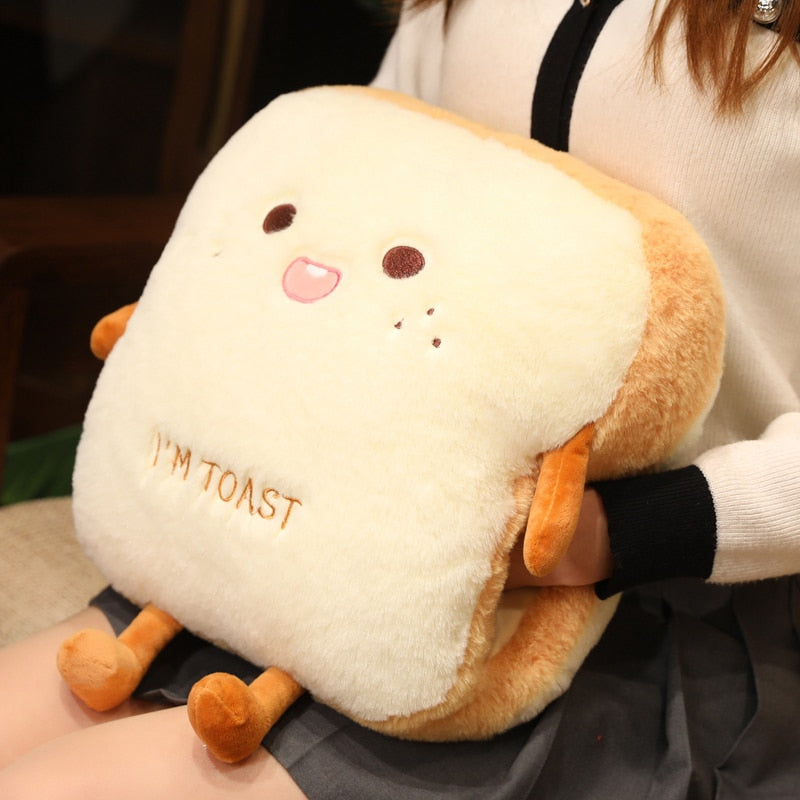 Cozy Plush Bread Pillow Toy - Cute Kawaii Aesthetic Decor for Your Room