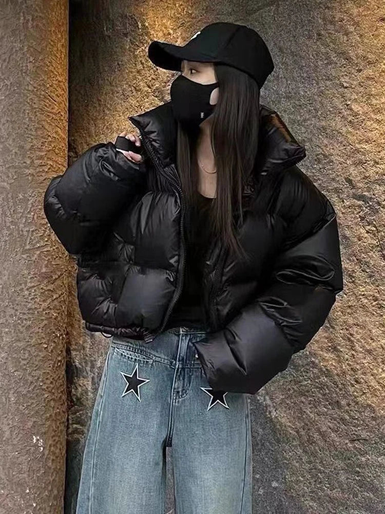 Cozy Y2K Aesthetic Puffer Jacket for Stylish Casual Looks