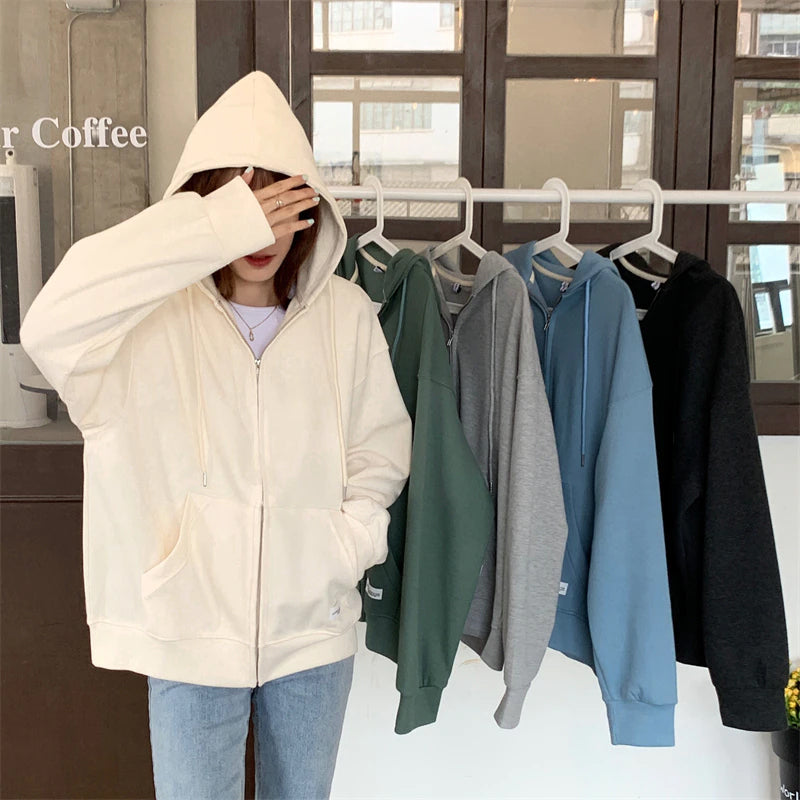 Cozy Y2K Style Zip-Up Hoodie for Comfy Aesthetic Outfits and Casual Looks