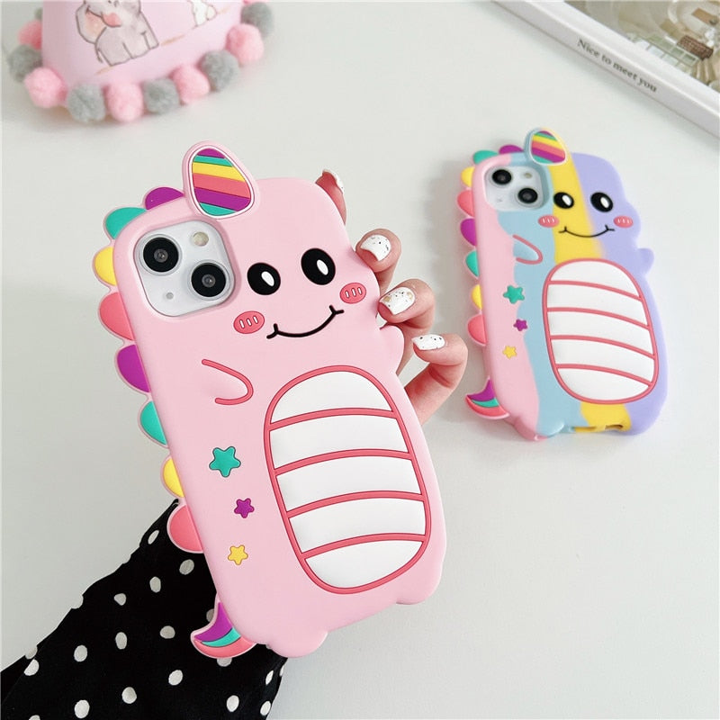 Cute Cartoon Unicorn 3D iPhone Case - Y2K Aesthetic Phone Accessory for Trendy Styles