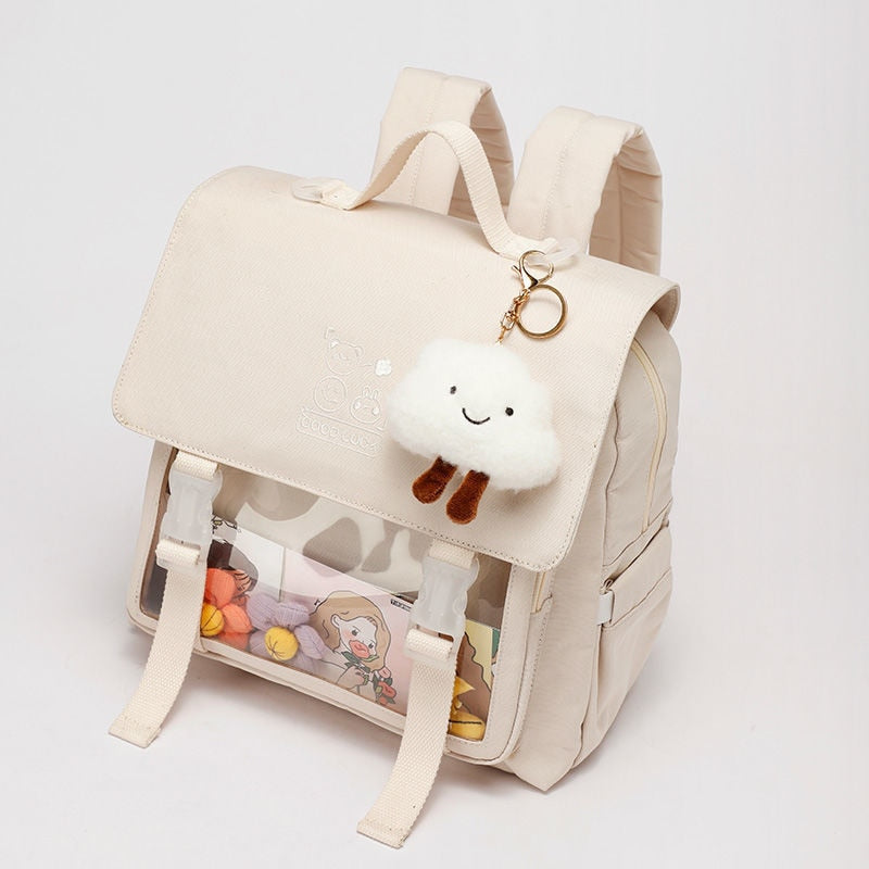 Cute Cloud Kawaii Aesthetic Backpack for Y2K Fashion Lovers and Soft Girl Style