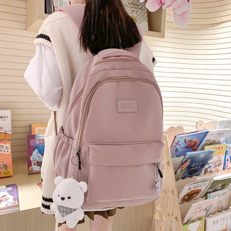 Cute Y2K Aesthetic Waterproof College Backpack for Stylish and Trendy Outfits