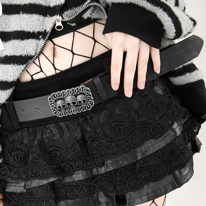 Dark Academia Lace Mini Skirt - Y2K Aesthetic Grunge Style for Chic Outfits