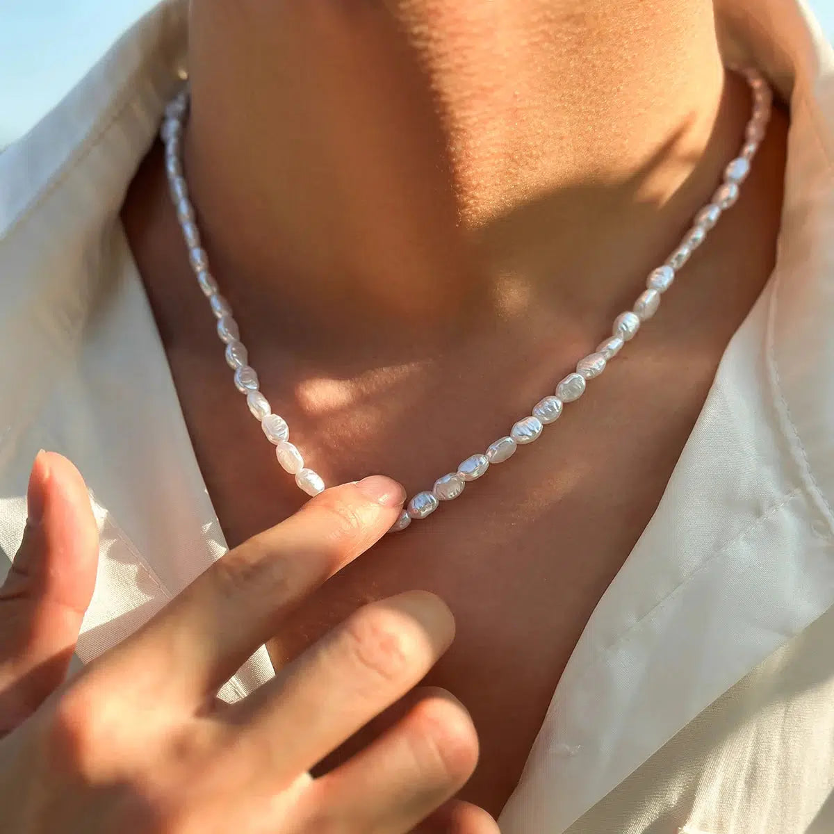 Elegant Baroque Pearl Necklace - Timeless Coquette Aesthetic Jewelry for Any Occasion