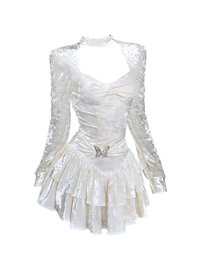 Enchanting French Court Fairy Dress - Y2K Aesthetic with Coquette Style Elegance