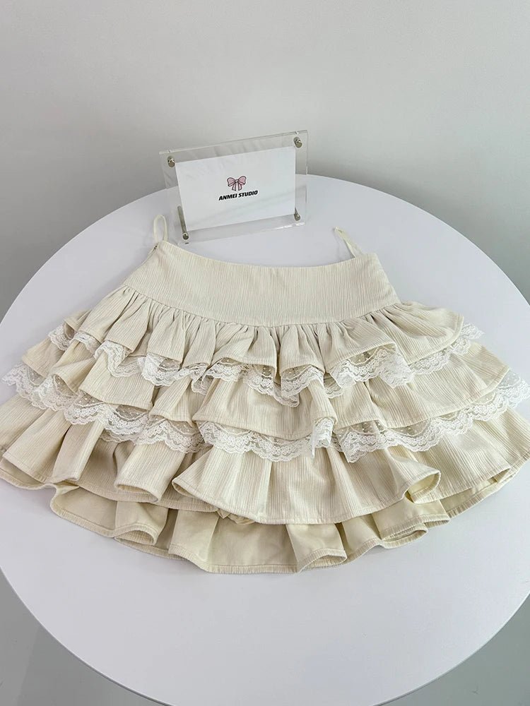 Fairycore Aesthetic Romantic Mini Skirt for Enchanting Y2K Fashion Outfits