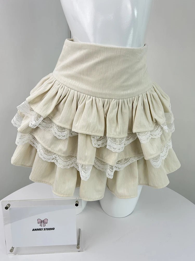 Fairycore Aesthetic Romantic Mini Skirt for Enchanting Y2K Fashion Outfits