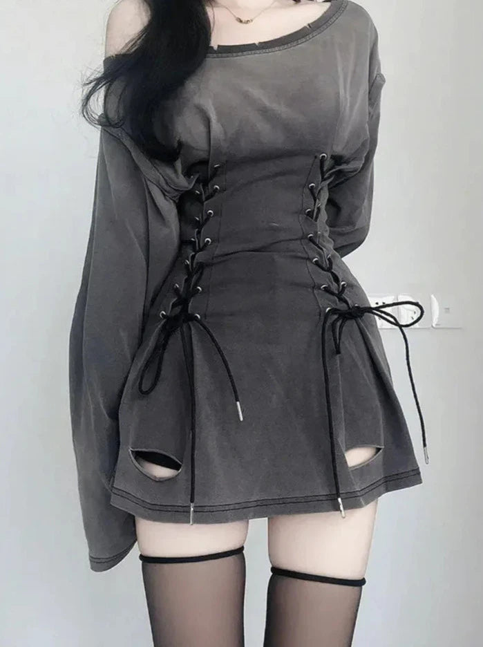 Fairycore Grunge Aesthetic Corset Dress for Unique Y2K Style and Coquette Vibes