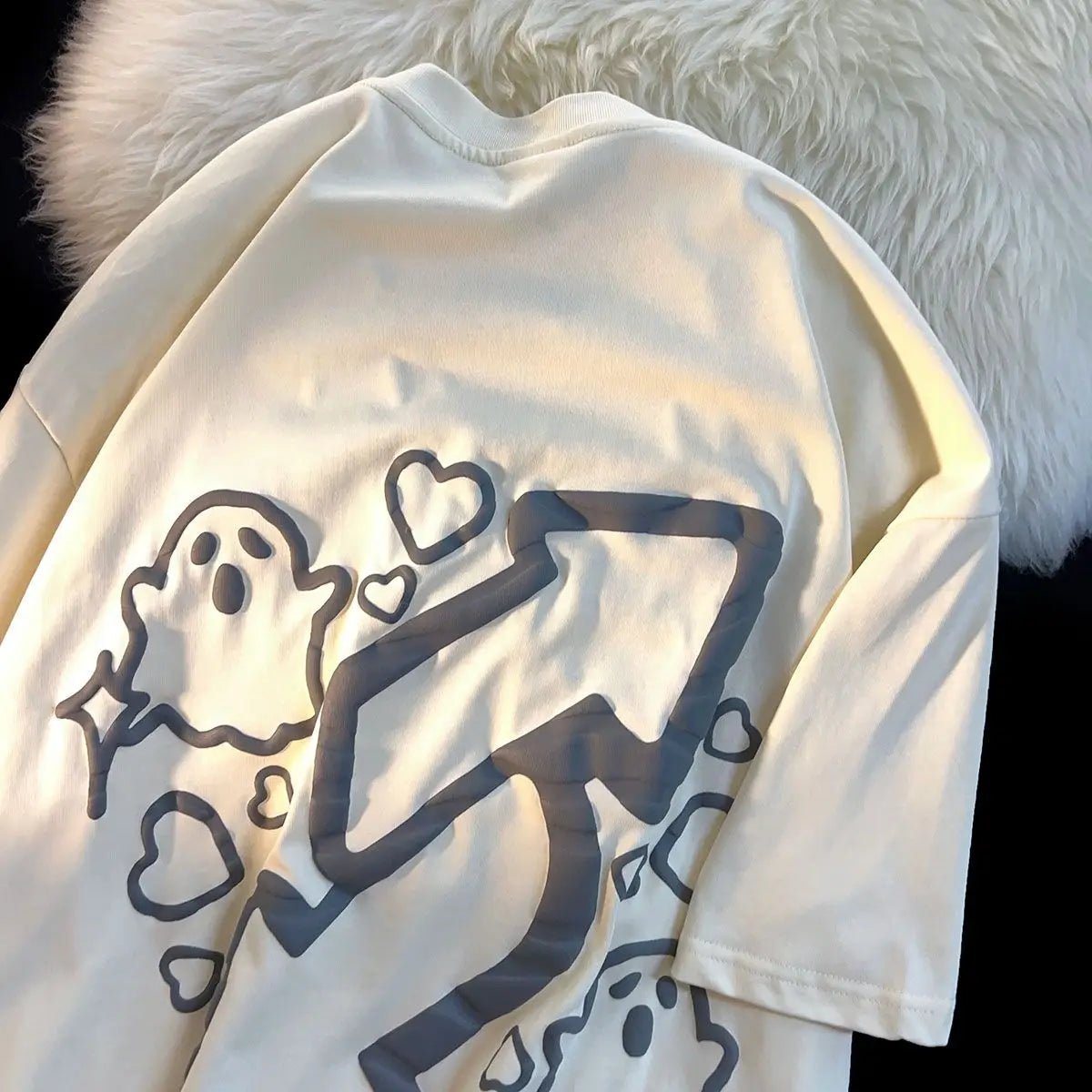 Ghost Arrow Y2K Aesthetic Printed T-shirt - Trendy Grunge Style for Unique Outfits