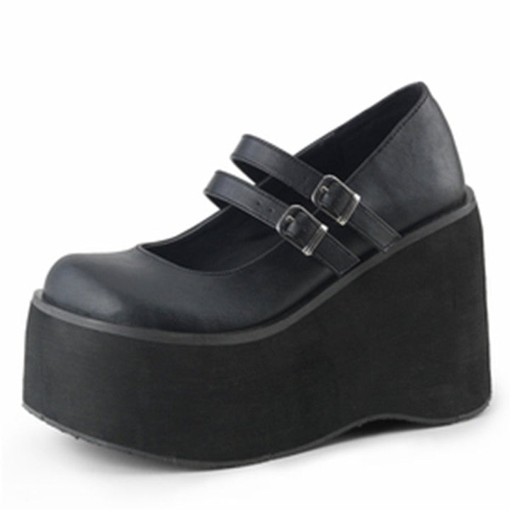 Goth Grunge Y2K Aesthetic Chunky Platform Mary Jane Shoes for Edgy Fashion Lovers