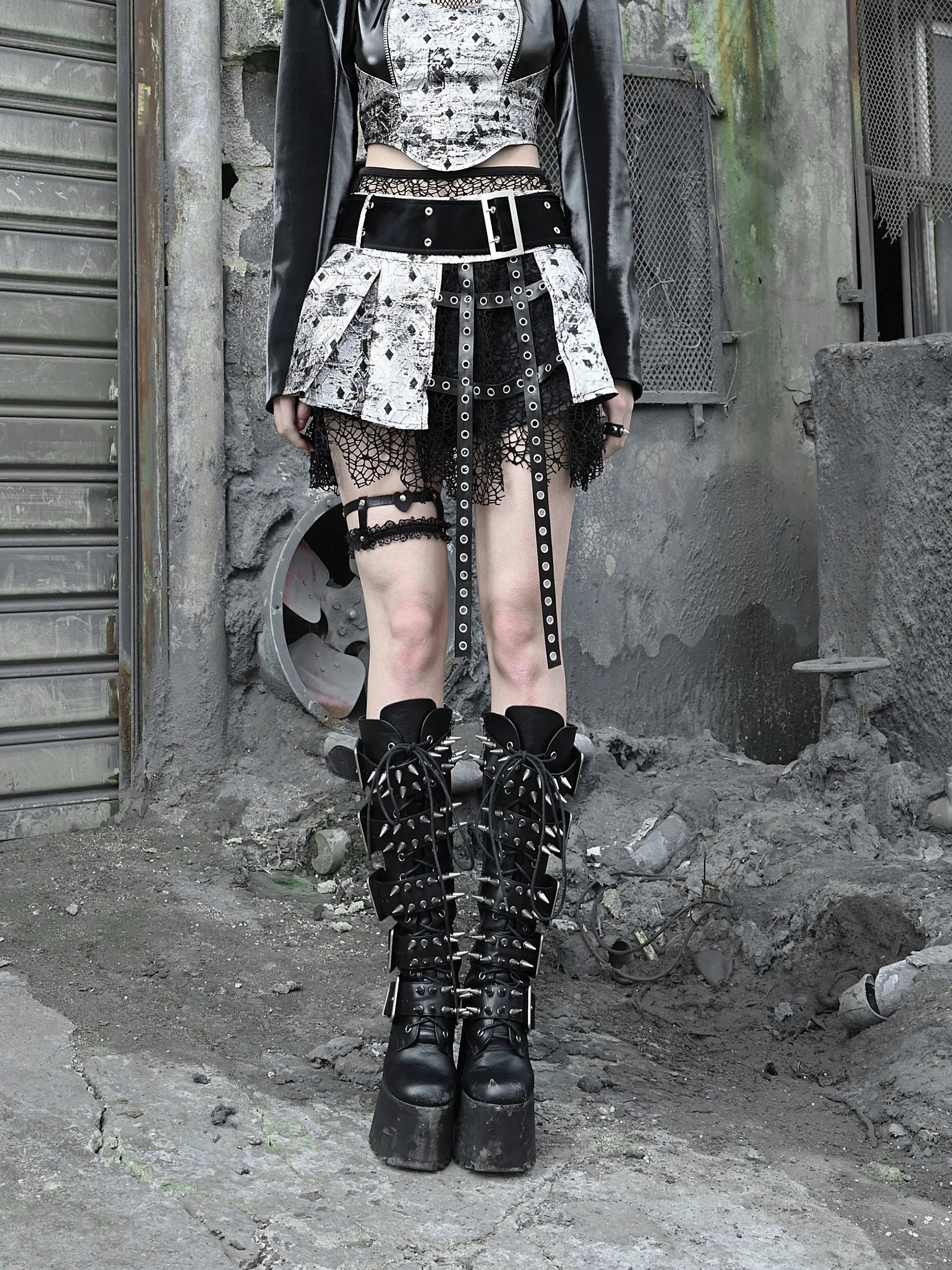 Gothic Harajuku Outfit Set - Stylish Top & Skirt for Y2K Aesthetic Lovers