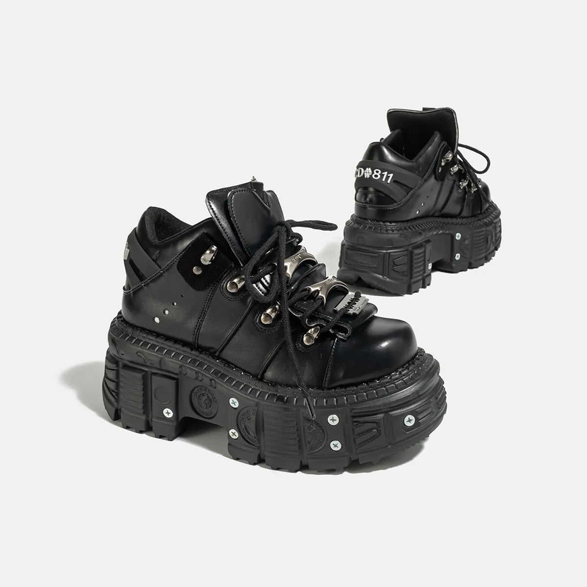 Gothic Platform Mary Jane Shoes for Y2K Aesthetic and Grunge Style Outfits