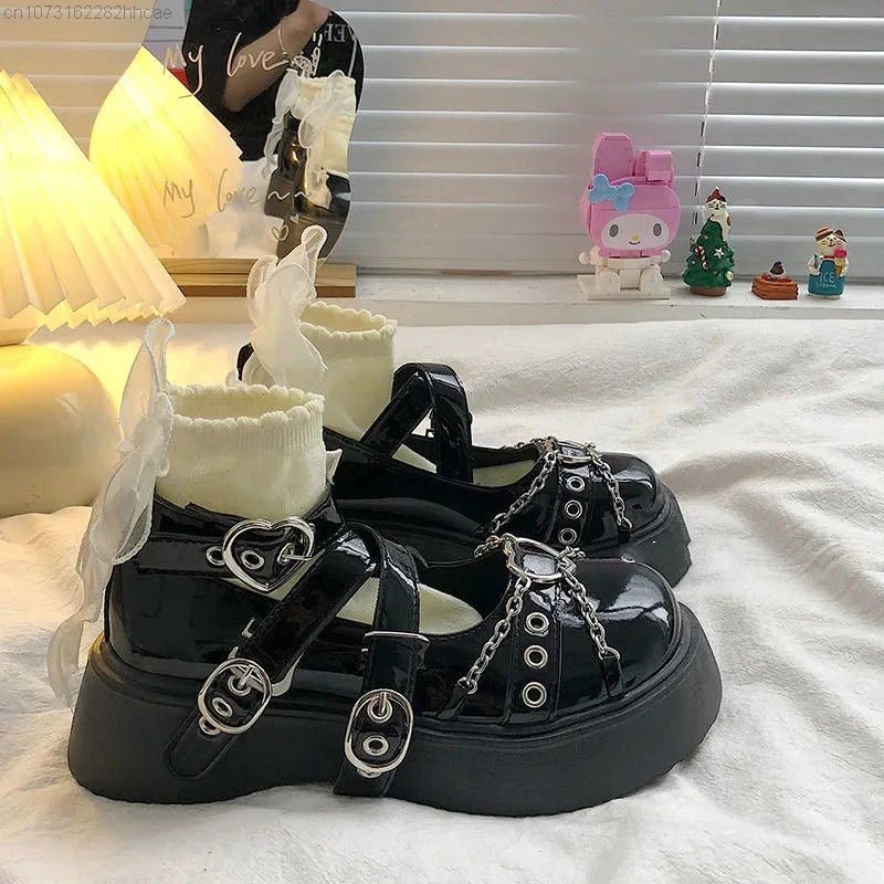 Gothic Round Toe Slippers for Cozy Grunge Aesthetic and Y2K Fashion Lovers