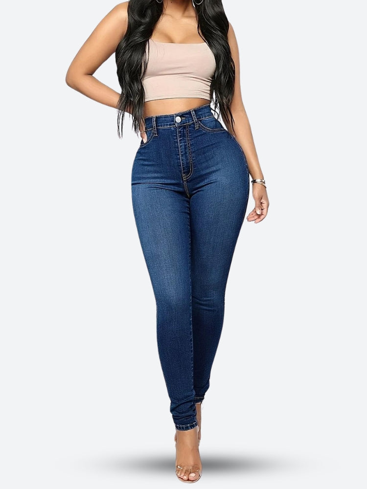 High Rise Y2K Denim Skinny Jeans for Trendy Aesthetic Outfits and Everyday Style