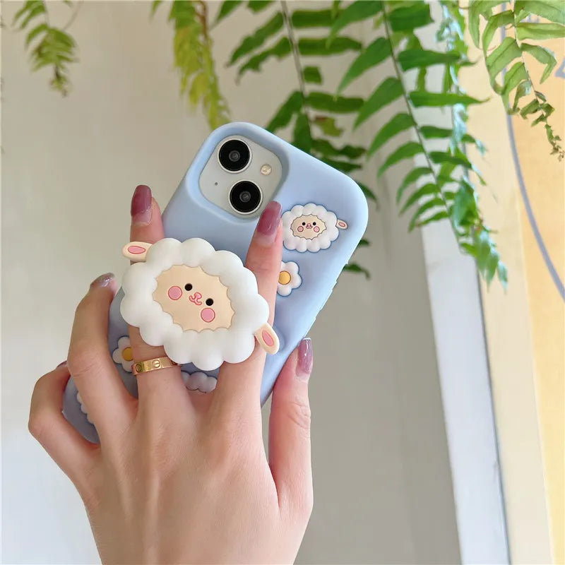 Kawaii 3D Sheep Phone Case - Cute Aesthetic Accessory for Y2K and Coquette Styles