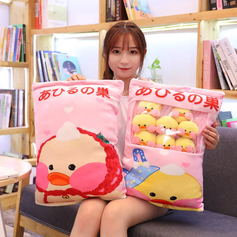 Kawaii 8pcs Plush Ducks Set - Adorable Soft Toys for Cute Aesthetic Decor and Gifts